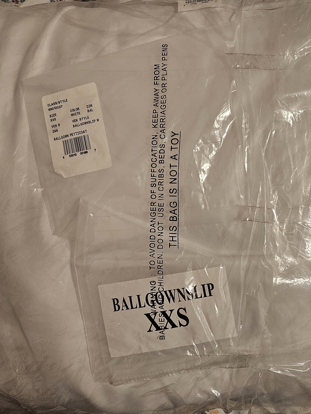 David's Bridal White Ballgown Slip XXS